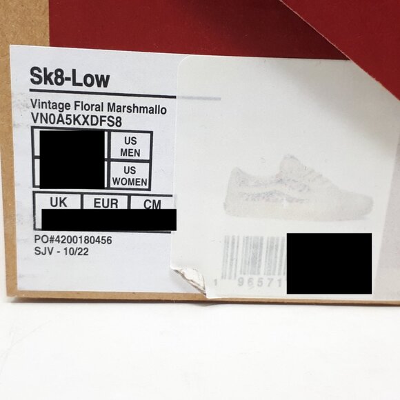 Vans Sk8-Low VTG Floral White Classic Skate Casual Shoe Sneaker Womens Size NEW - Picture 9 of 11